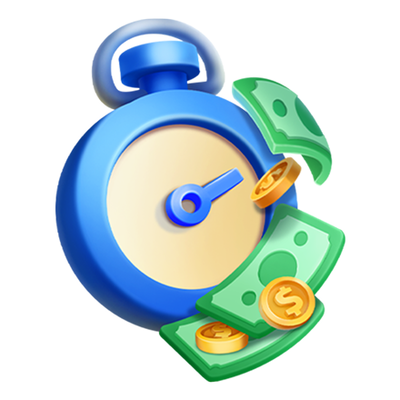 Clock And Money Icon